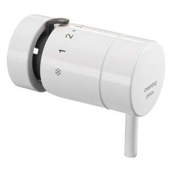 Termostat pentru calorifer OVENTROP pinox H, cu levier, senzor lichid, M30×1,5, alb